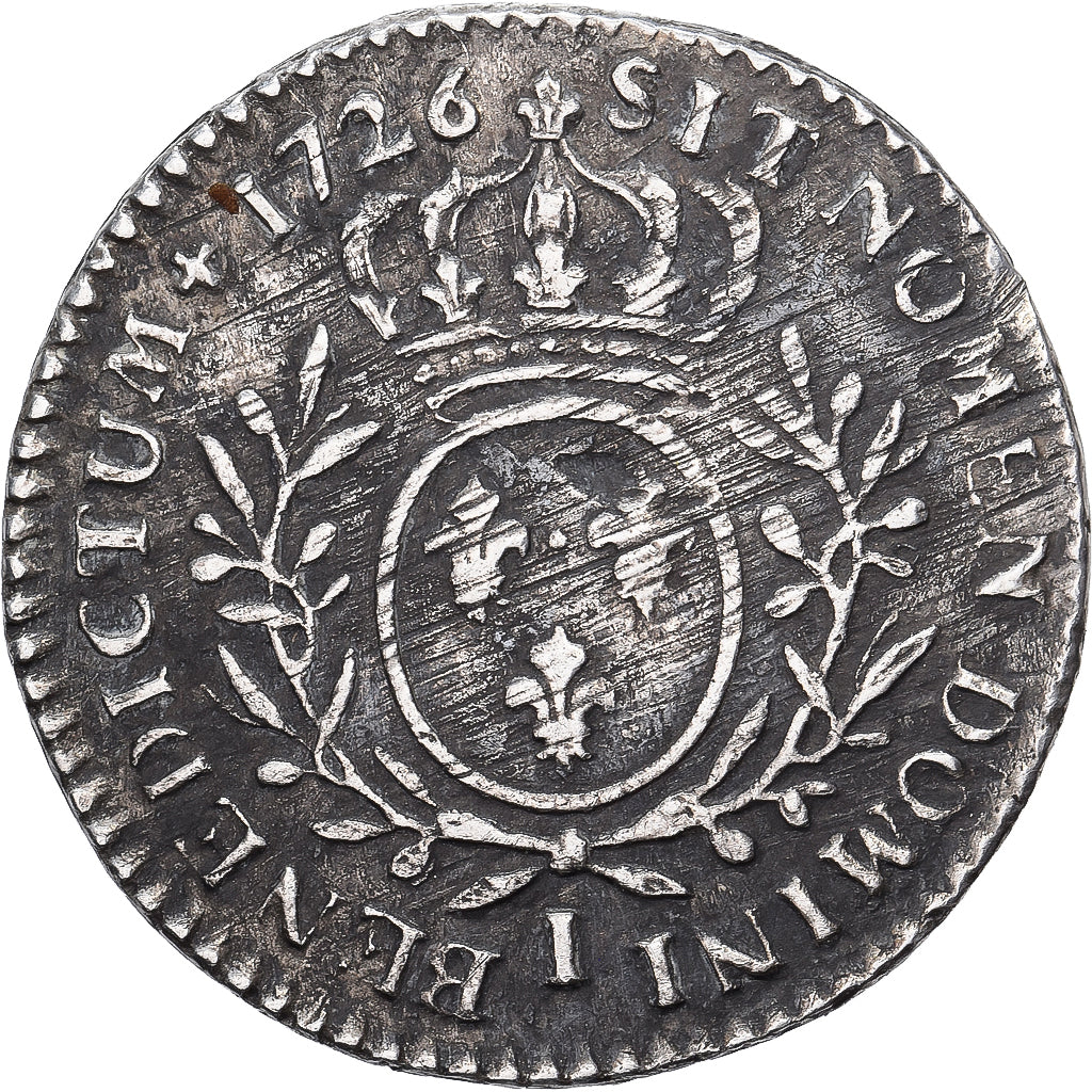 France, Louis XV, 1/10 Écu aux branches d'olivier, 1726, Limoges, Rare, Argent