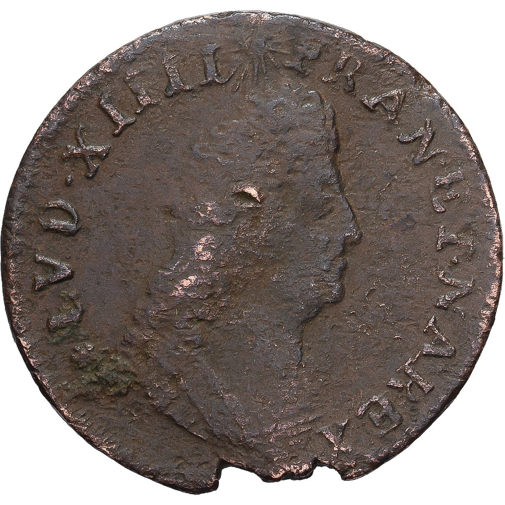 Frankrijk, Louis XIV, Deux deniers de Strasbourg, 1696, Strasbourg