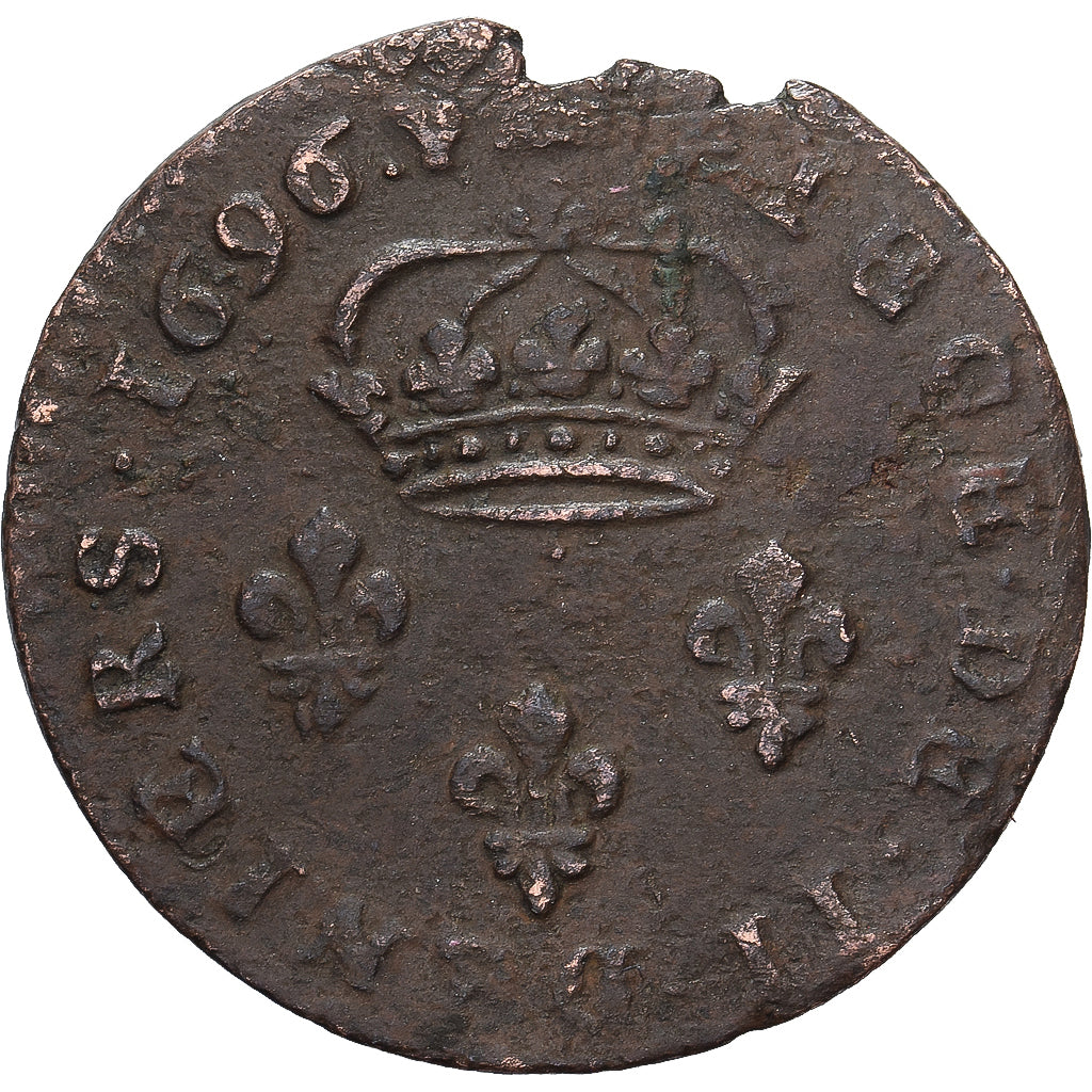 Frankrijk, Louis XIV, Deux deniers de Strasbourg, 1696, Strasbourg