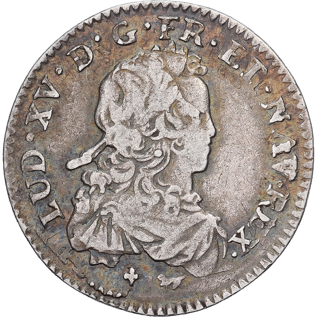 França, Louis XV, 1/6 Écu de France, 1721, Paris, réformé, Prata, VF(30-35)