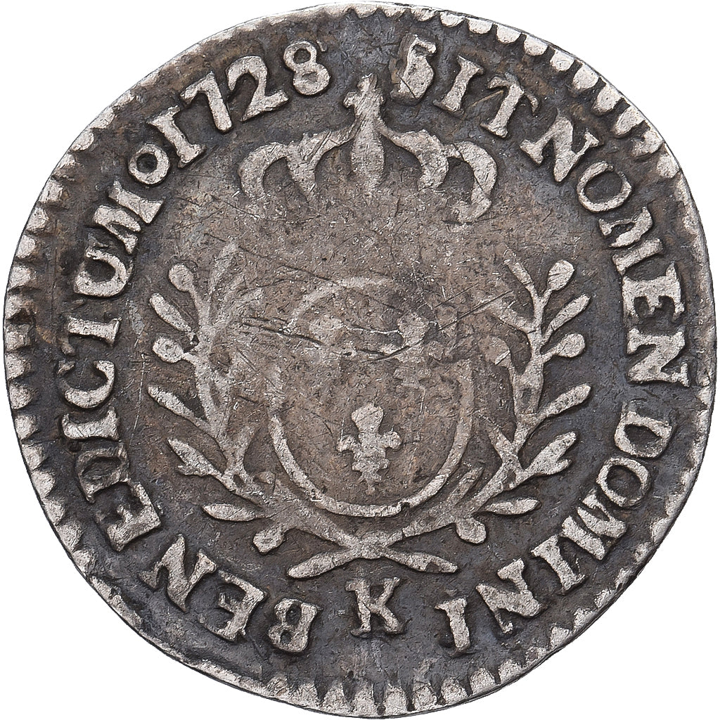 France, Louis XV, 6 Sols, 1/20 Écu  aux branches d'olivier (6 sols)
