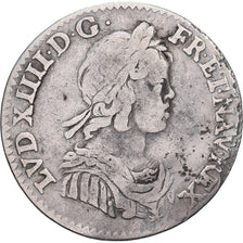 Frankrijk, Louis XIV, 10 Sols, 1/12 Écu à la mèche courte, 1644