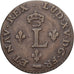Francia, Louis XV, Double Sol, 1755, Faux d'Epoque, Rame, BB+, Gadoury:281
