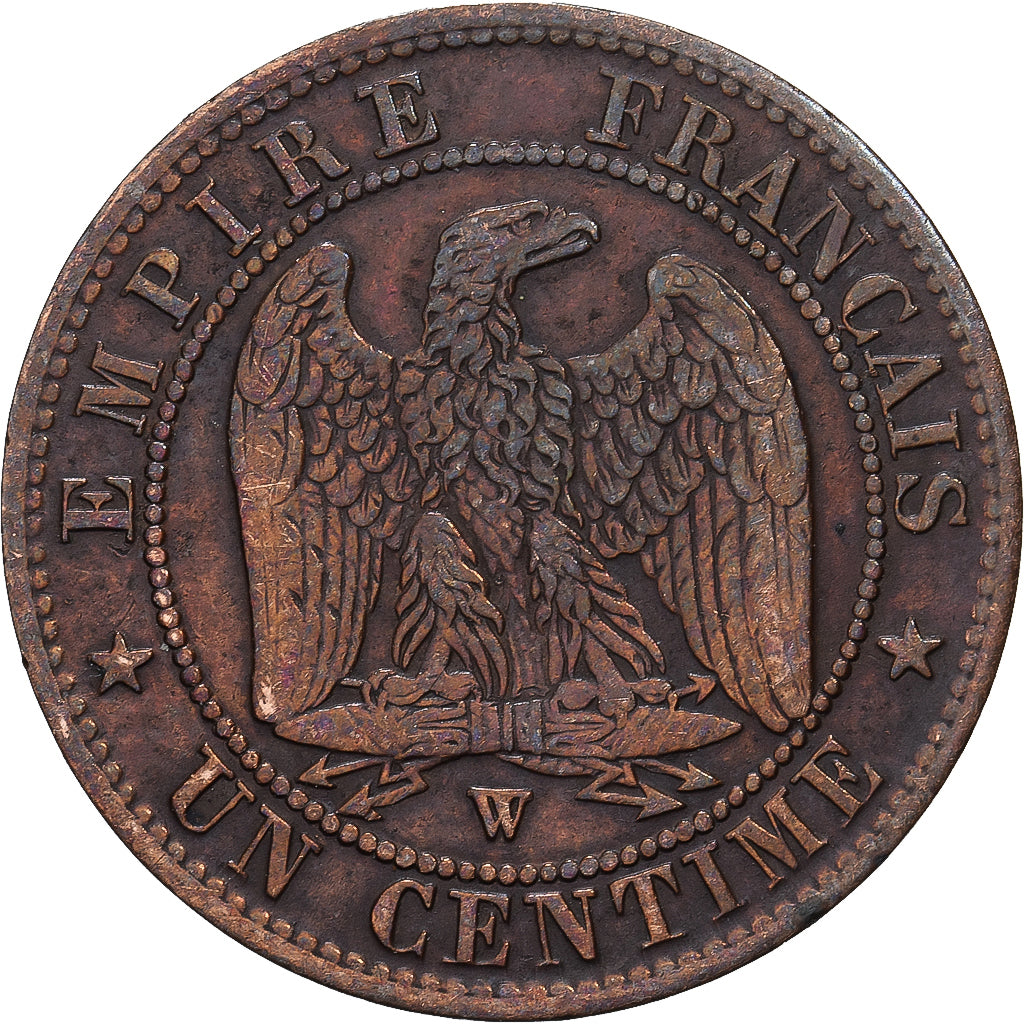 Frankreich, Napoleon III, Centime, 1857, Lille, Bronze, S, Gadoury:86, KM:775.7