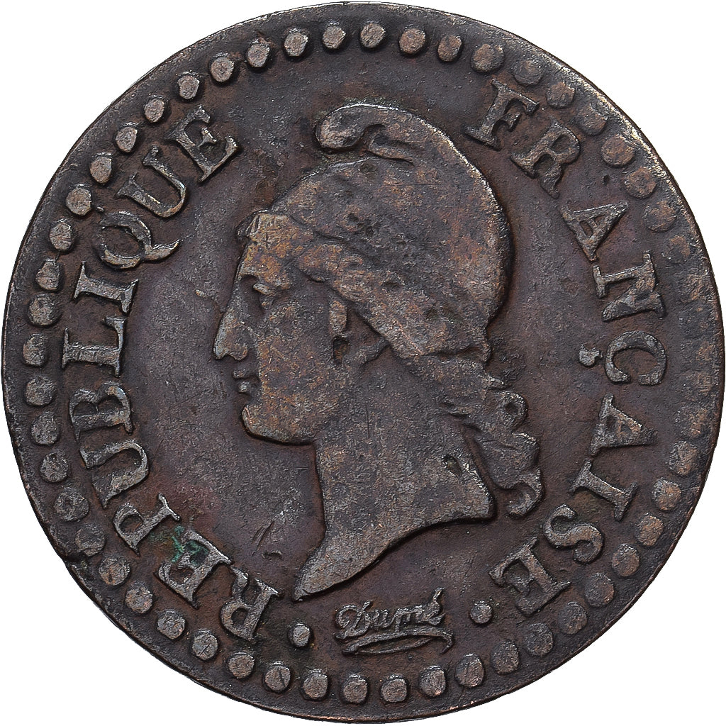 Frankreich, Centime, Dupré, AN 7 (1798-1799), Paris, Bronze, S+, Gadoury:76