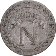 France, Napoleon I, 10 Centimes, 1808, Paris, Billon, VF(30-35), Gadoury:190