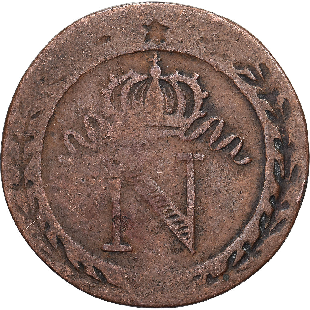 Francja, Napoleon I, 10 Centimes, 1808, Lille, Bilon, F(12-15), Gadoury:190