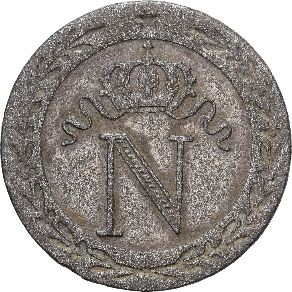 Francja, Napoleon I, 10 Centimes, 1808, Paris, Bilon, VF(30-35), Gadoury:190