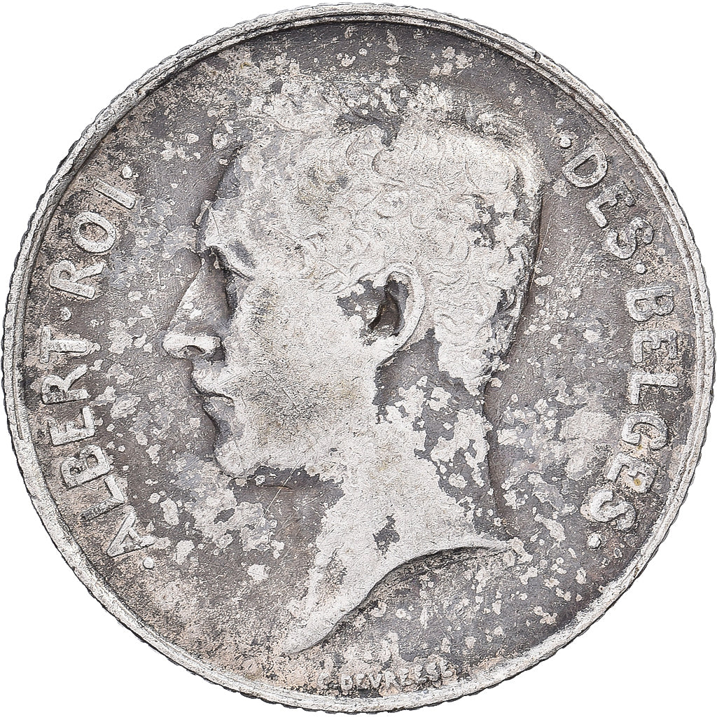 Belgium, Albert I, Franc, 1913, Brussels, Silver, VF(30-35), KM:72