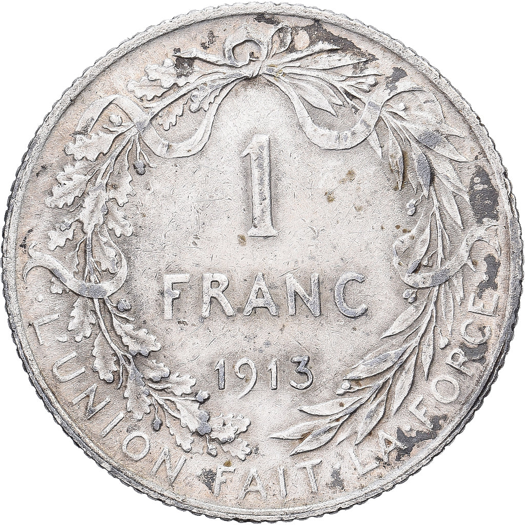 Belgium, Albert I, Franc, 1913, Brussels, Silver, VF(30-35), KM:72