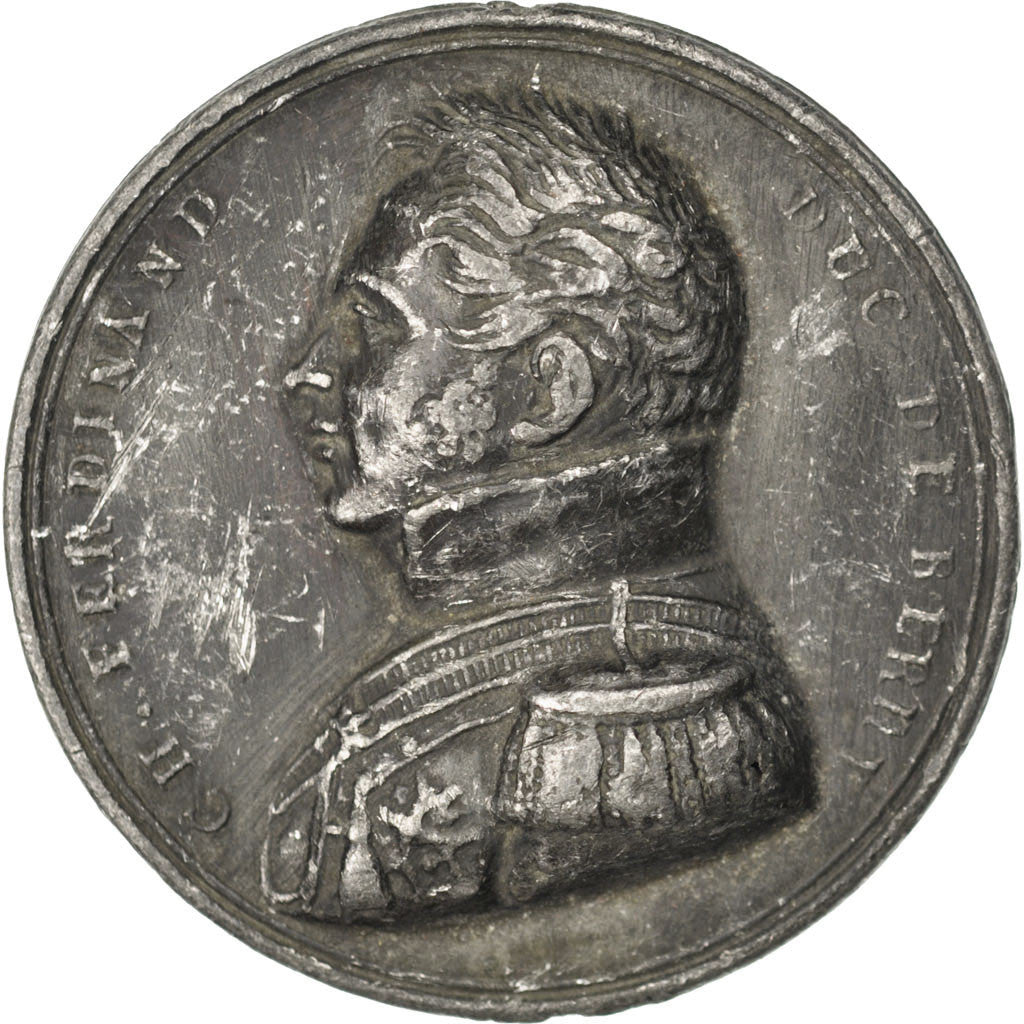 France, Medal, Louis XVIII, 1820, Tin, VF(30-35)