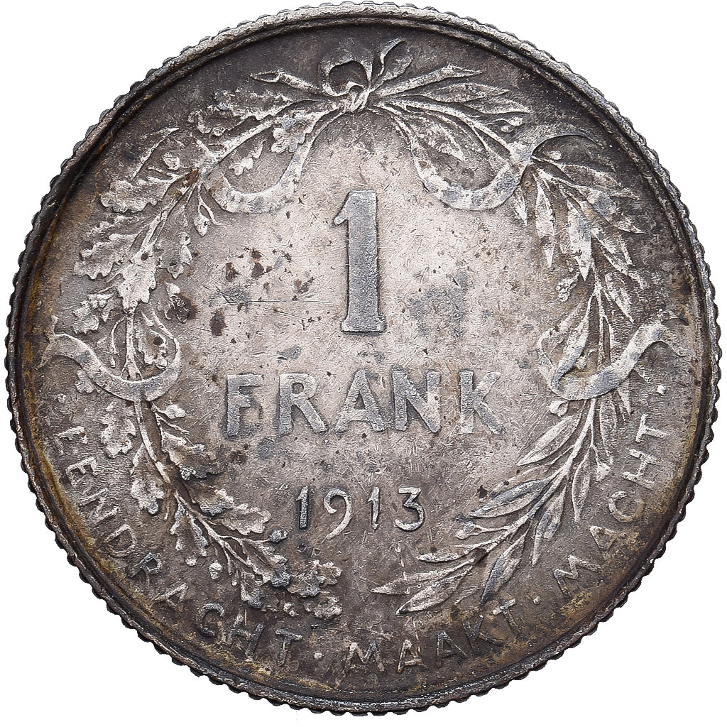 Belgium, Albert I, Franc, 1913, Brussels, Silver, VF(30-35), KM:73.1