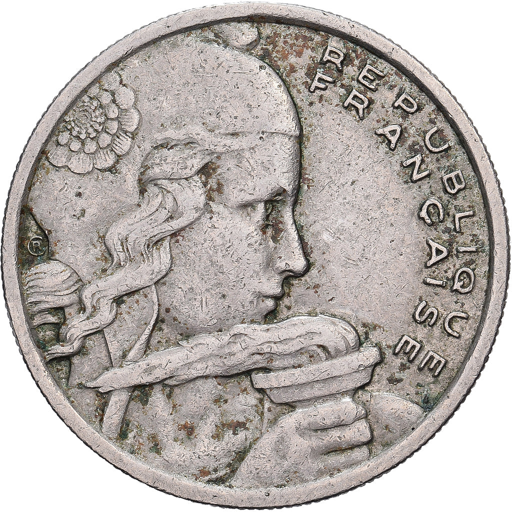 France, 100 Francs, Cochet, 1955, Beaumont - Le Roger, Copper-nickel, EF(40-45)