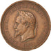 France, Medal, Second French Empire, 1867, Copper, Chaplain, EF(40-45)