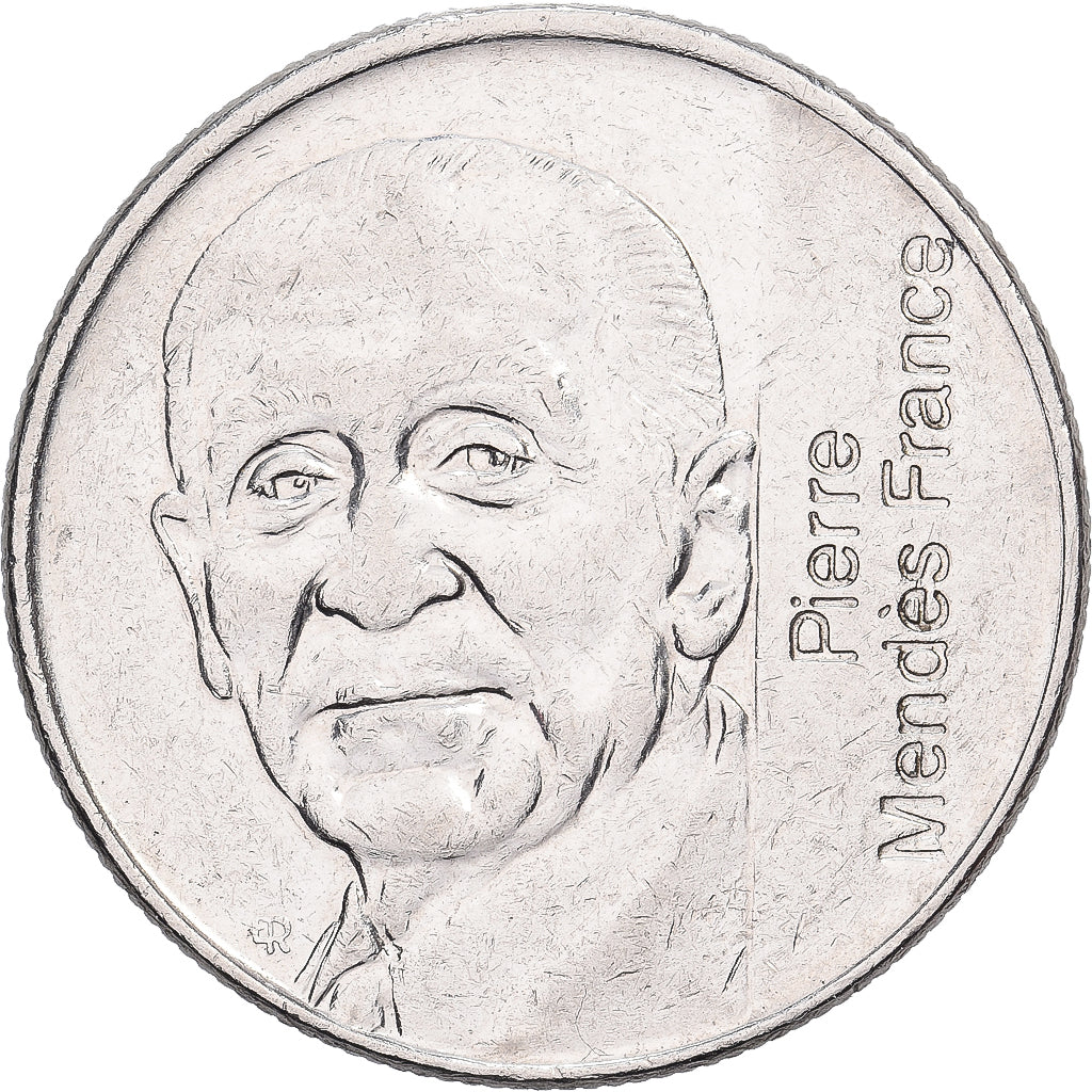 Frankreich, 5 Francs, Mendès France, 1992, Paris, Nickel, SS+, Gadoury:773