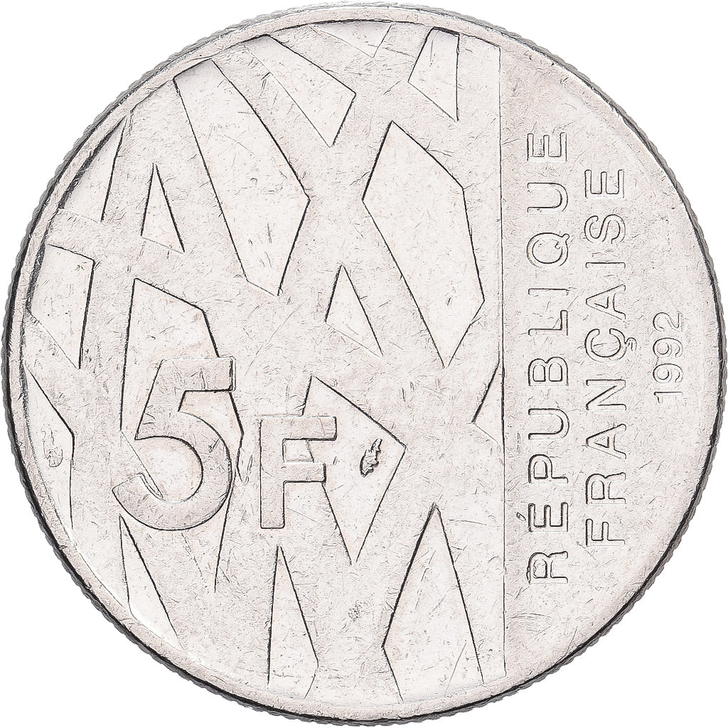 Frankreich, 5 Francs, Mendès France, 1992, Paris, Nickel, SS+, Gadoury:773