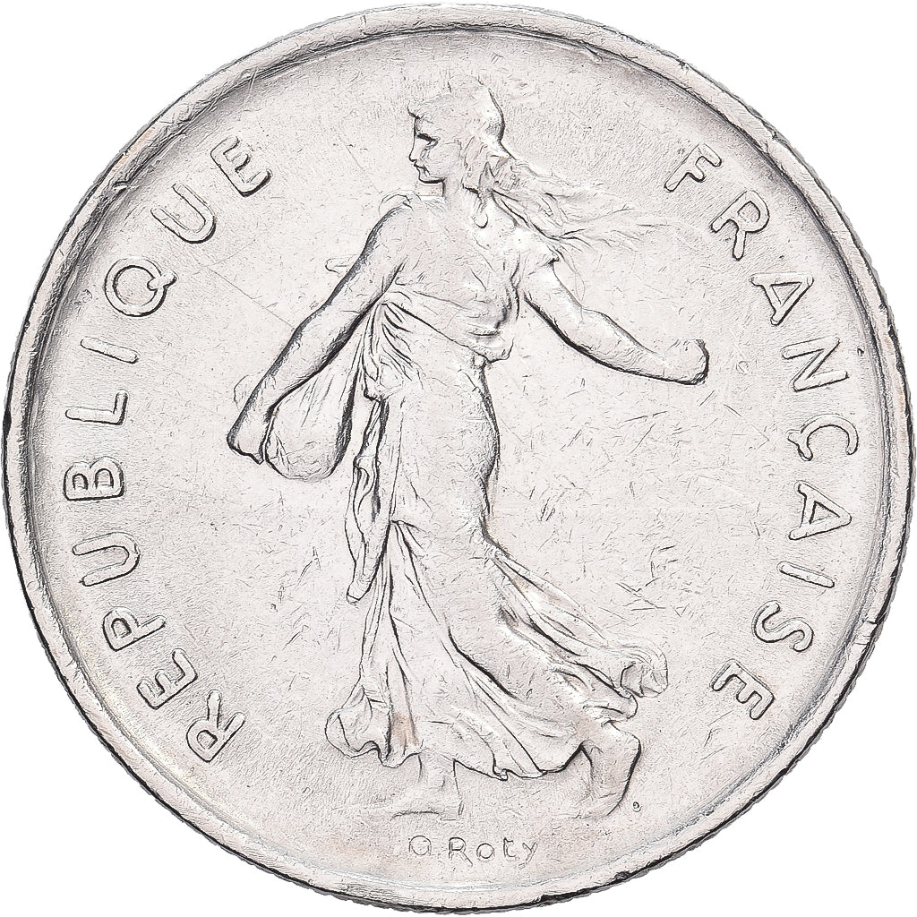 Francia, 5 Francs, Semeuse, 1971, Paris, Nichel placcato rame-nichel, BB+