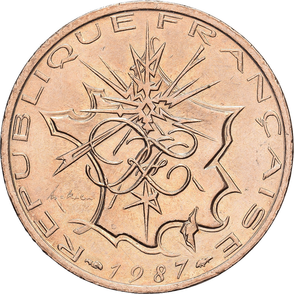 France, 10 Francs, Mathieu, 1987, Paris, Tranche B, Nickel-Cuivre, SUP