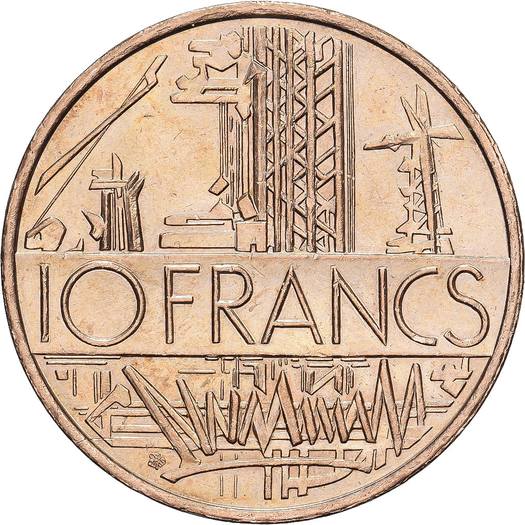 France, 10 Francs, Mathieu, 1987, Paris, Tranche B, Nickel-Cuivre, SUP
