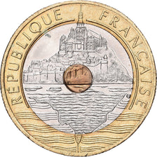 Frankrijk, 20 Francs, Mont Saint Michel, 1992, Paris, Tri-Metallic, PR
