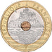 France, 20 Francs, Mont Saint Michel, 1992, Paris, Tri-Metallic, SUP, KM:1008.2