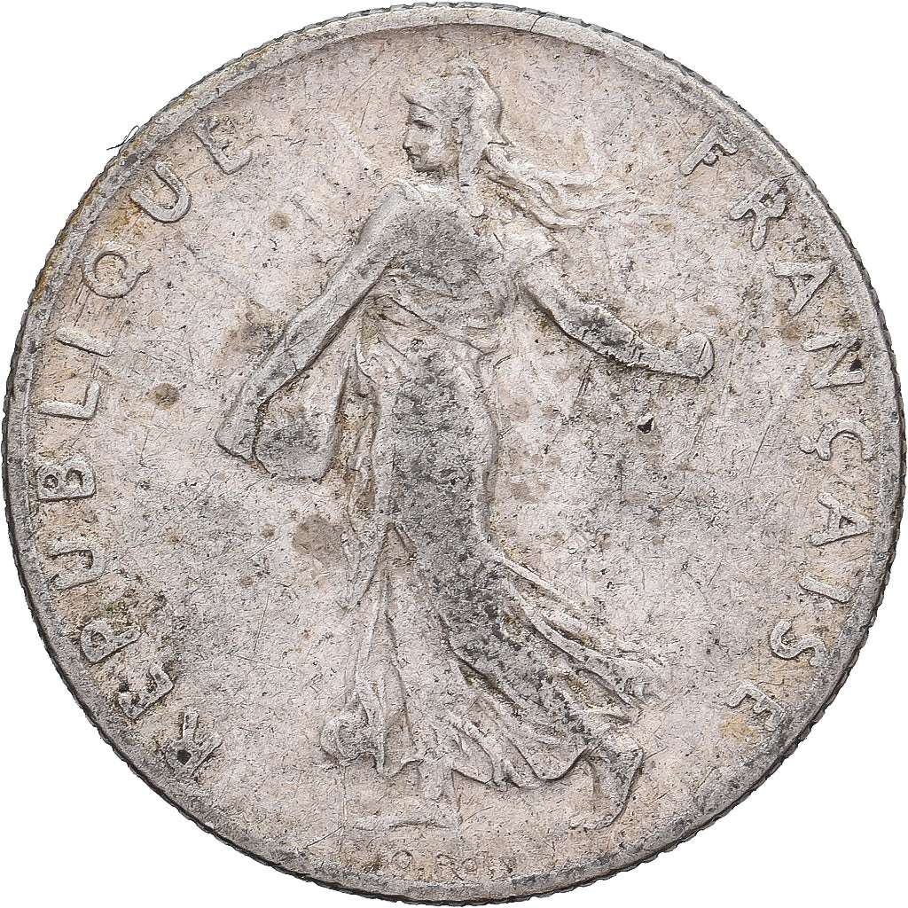 Francia, 50 Centimes, Semeuse, 1908, Paris, Argento, MB+, Gadoury:420, KM:854