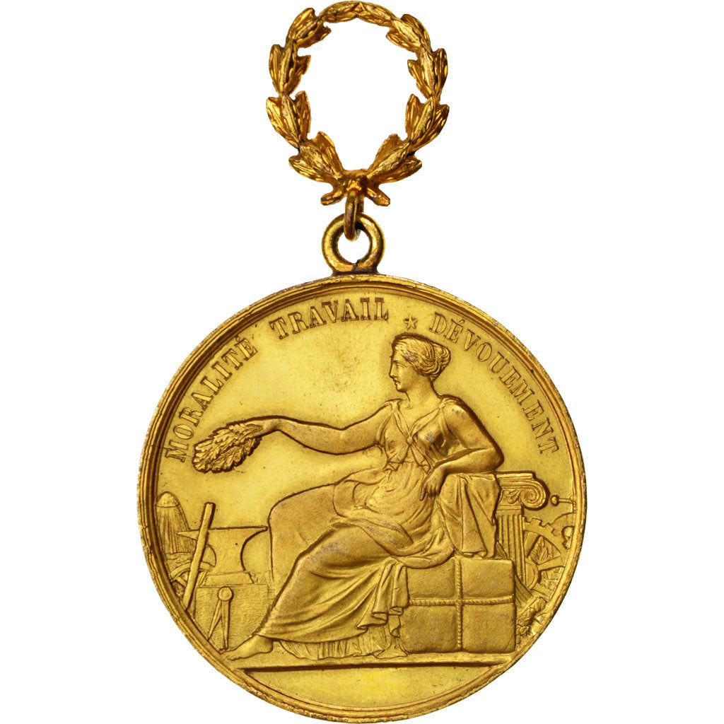 France, Medal, French Third Republic, Vermeil, AU(55-58)