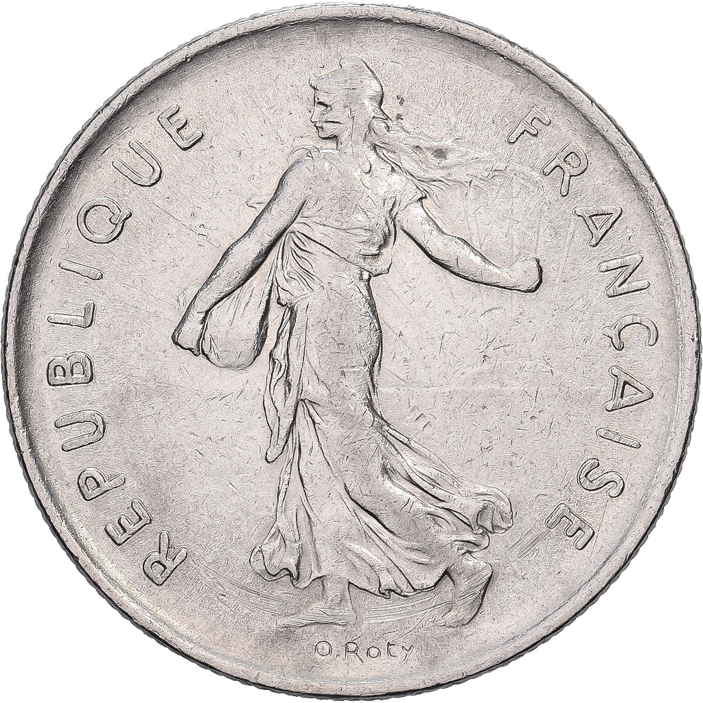 France, 5 Francs, Semeuse, 1973, Paris, Nickel Clad Copper-Nickel, AU(50-53)
