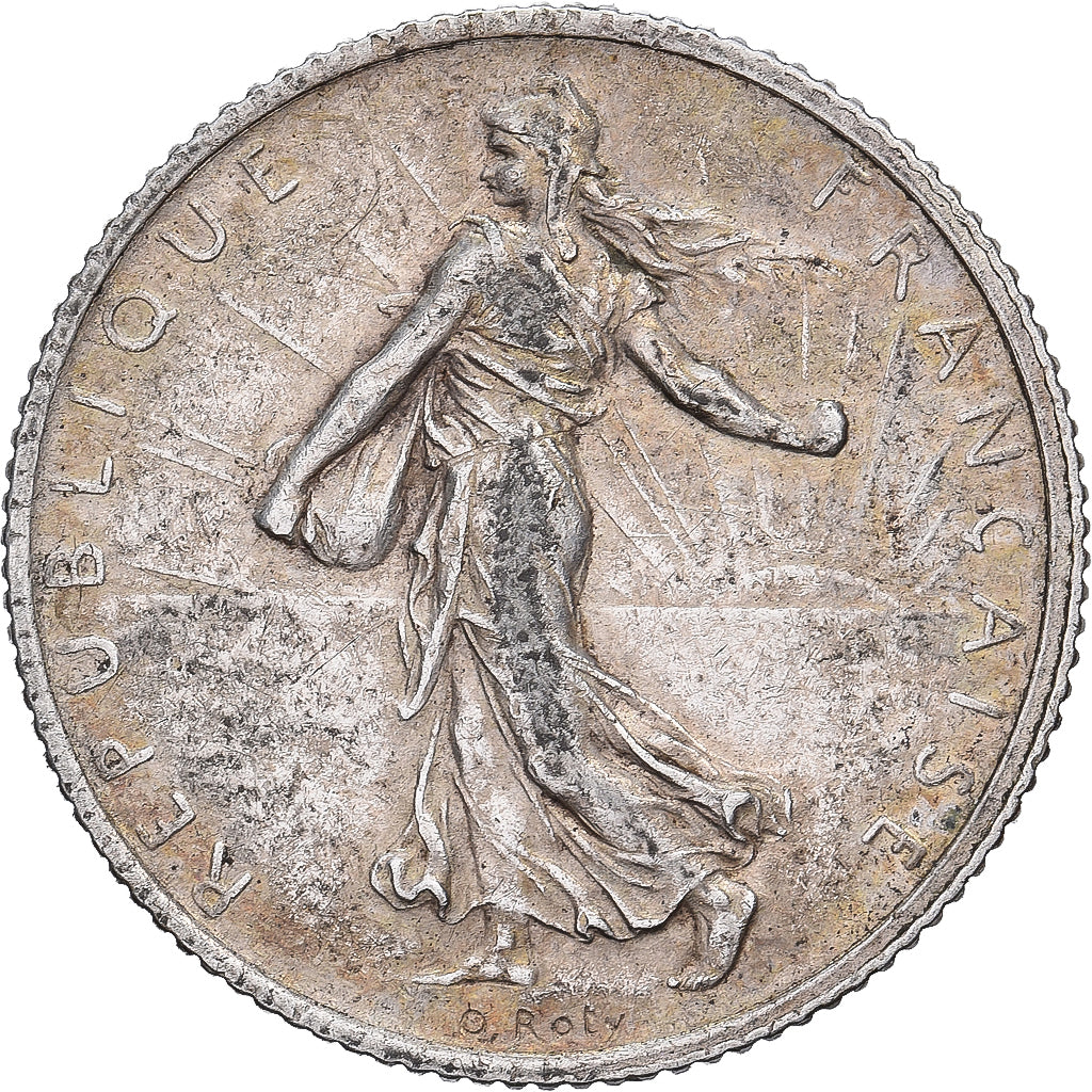 Francia, Franc, Semeuse, 1915, Paris, Plata, MBC+, Gadoury:467, KM:844.1