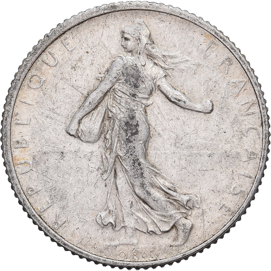 Francja, Franc, Semeuse, 1919, Paris, Srebro, EF(40-45), Gadoury:467, KM:844.1