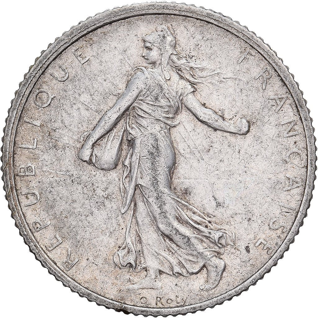 France, Franc, Semeuse, 1917, Paris, Argent, TTB, Gadoury:467, KM:844.1