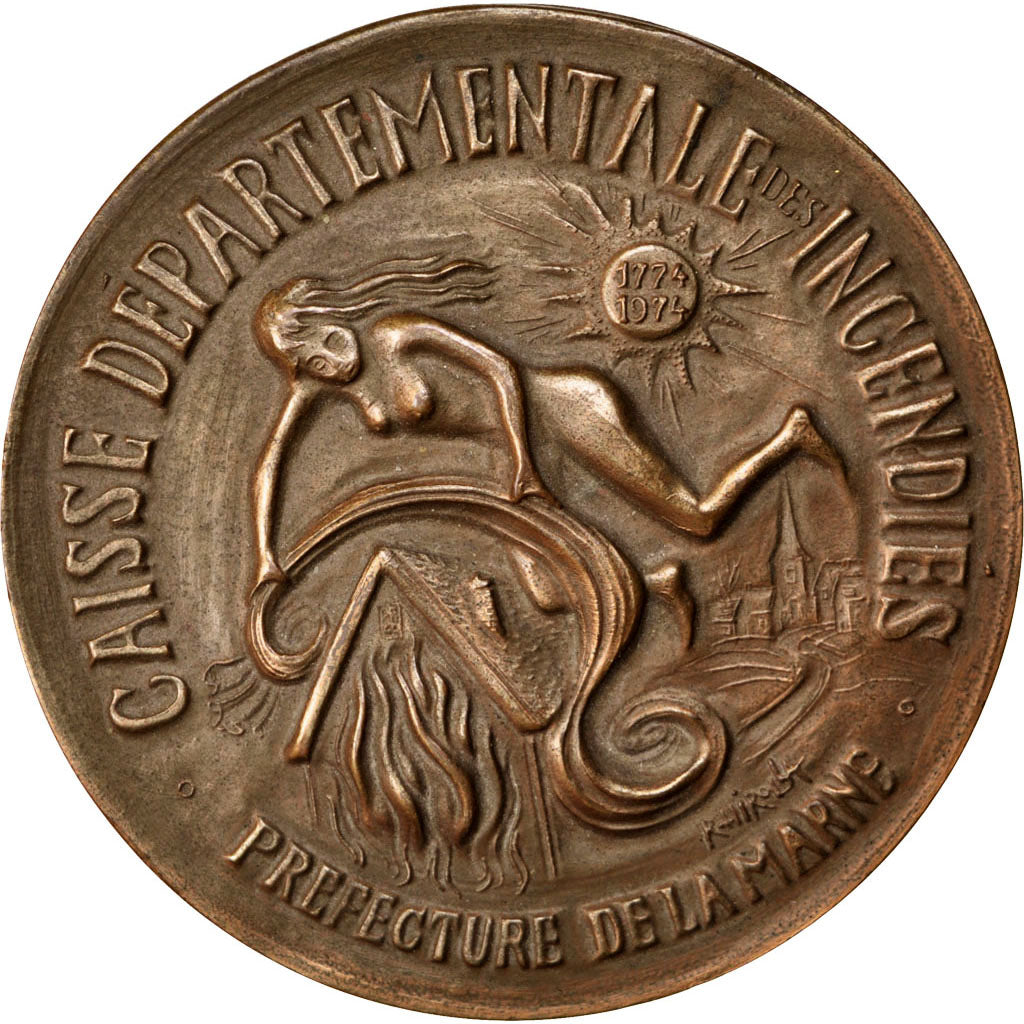 Frankreich, Medaille, French Fifth Republic, 1974, Bronze, VZ