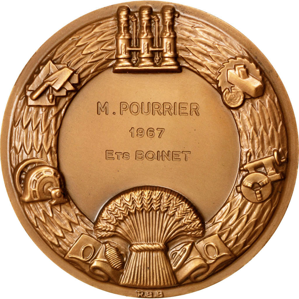 Frankreich, Medaille, French Fifth Republic, 1968, Bronze, Baron, VZ