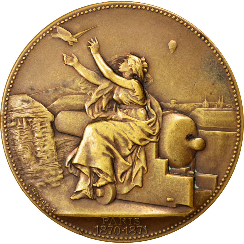 Frankreich, Medaille, Government of National Defense, 1871, Bronze, VZ+