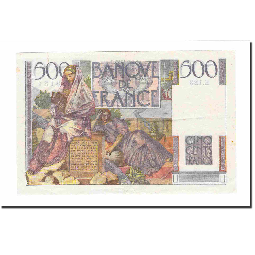 Francia, 500 Francs, Chateaubriand, 1952, 1952-09-04, SPL-, Fayette:34.10
