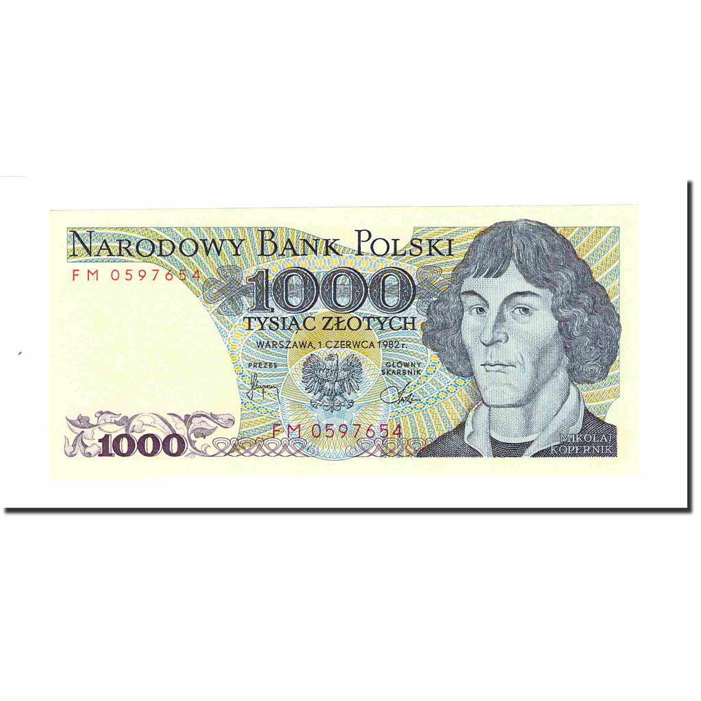 Nota, Polónia, 1000 Zlotych, 1982, 1982-06-01, KM:146c, UNC(60-62)