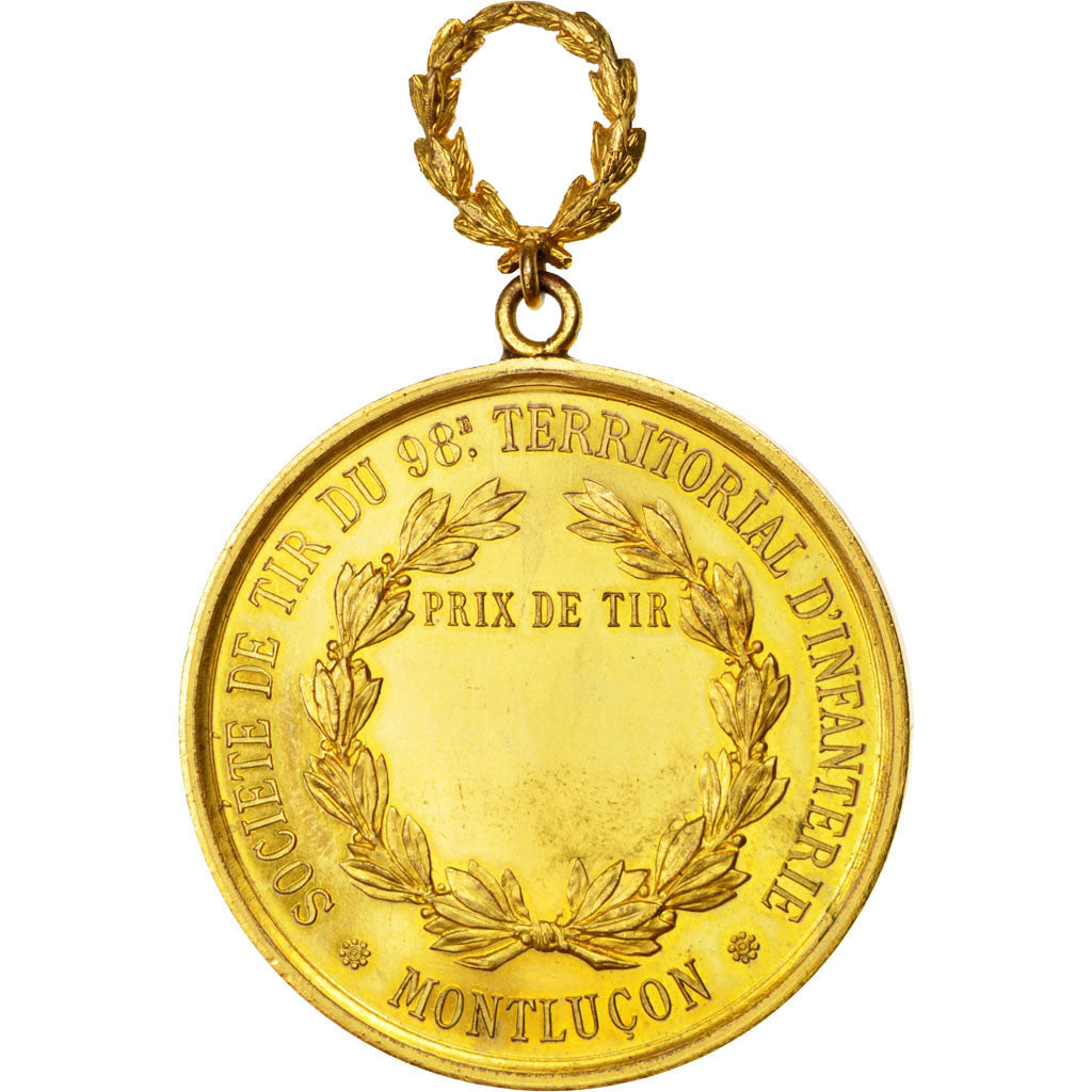 France, Medal, French Third Republic, Vermeil, AU(55-58)
