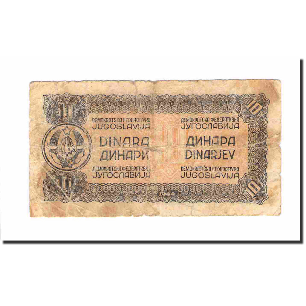 Banknote, Yugoslavia, 10 Dinara, 1944, KM:50a, VF(30-35)