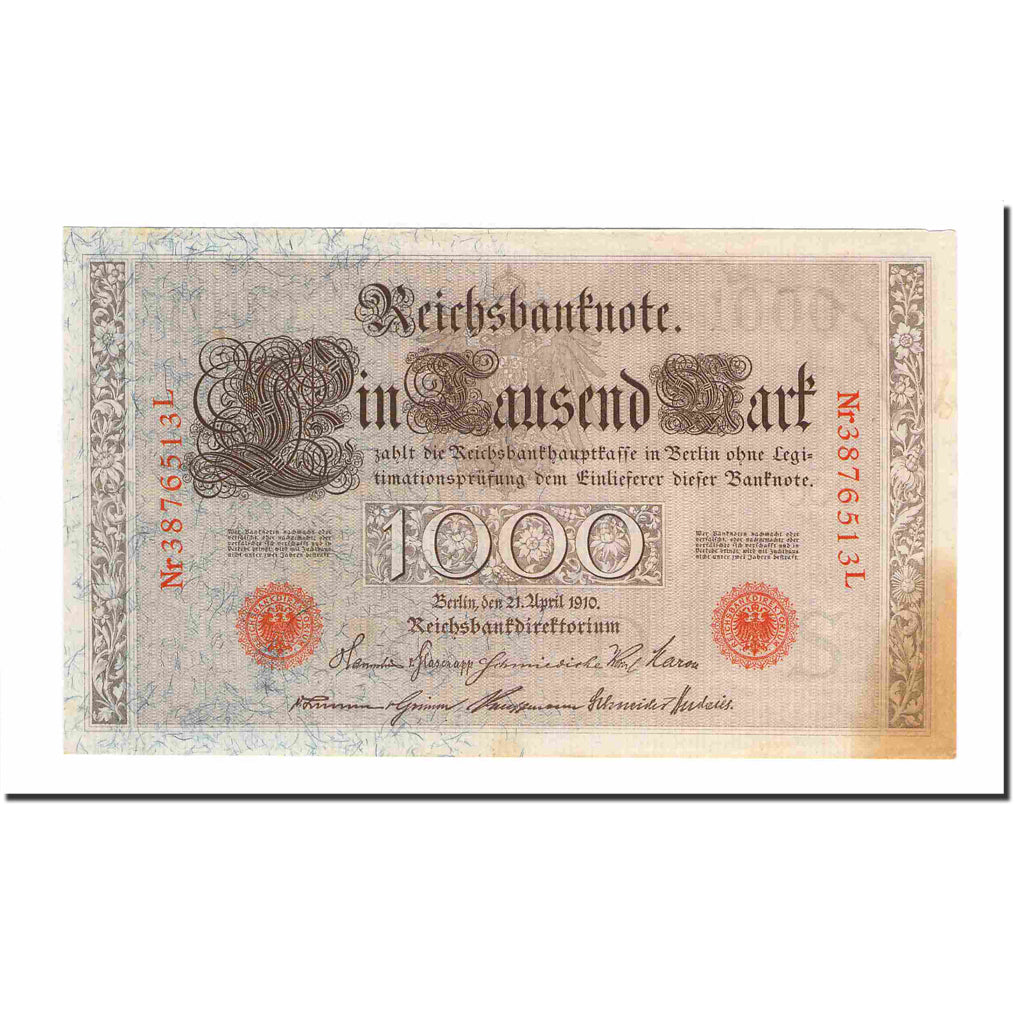 Banknote, Germany, 1000 Mark, 1910, 1910-04-21, KM:44b, UNC(60-62)