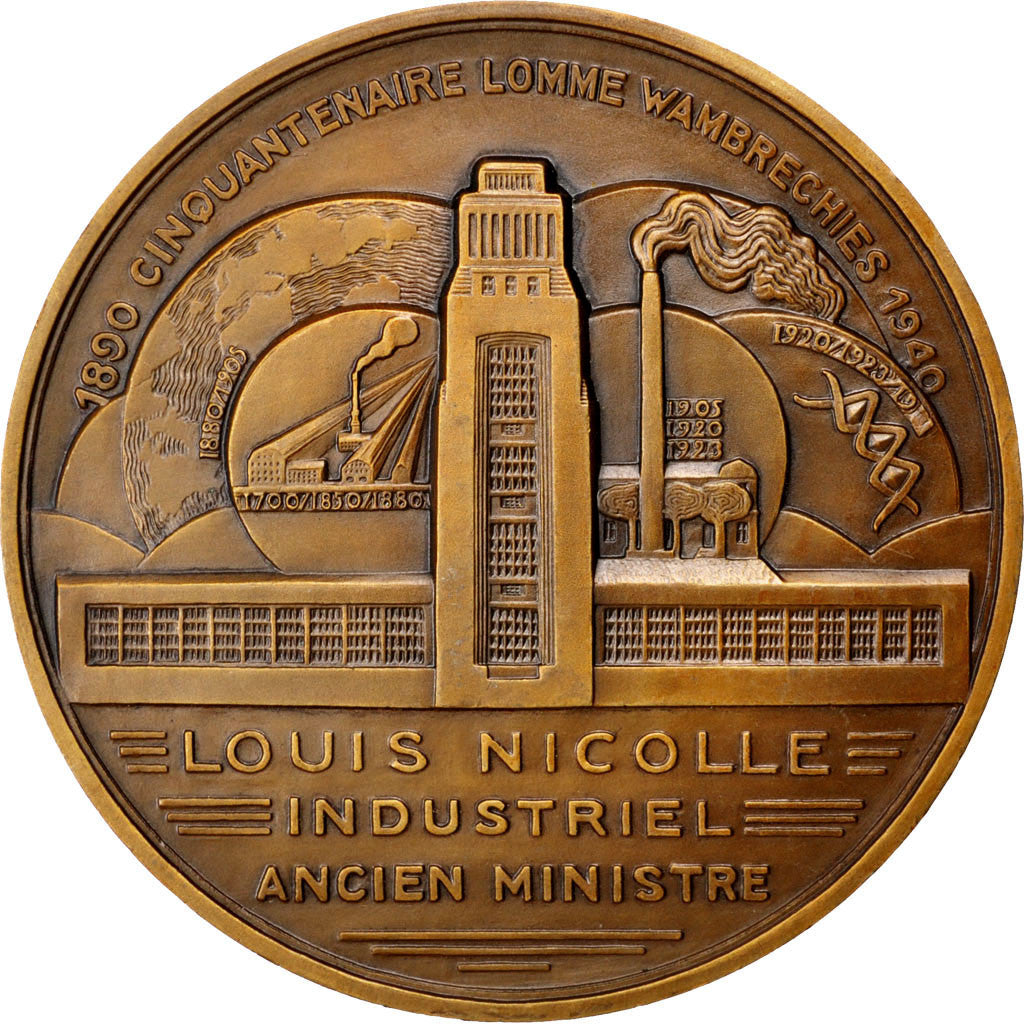 Francja, medal, Terytorium francuskie, 1940, Brązowy, AU(50-53)