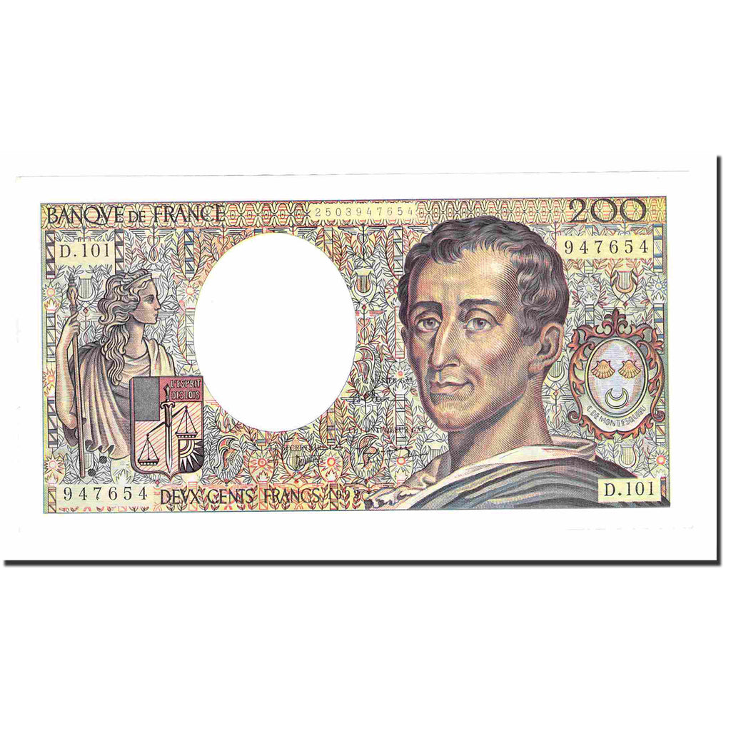 Francia, 200 Francs, Montesquieu, 1992, D.101, UNC