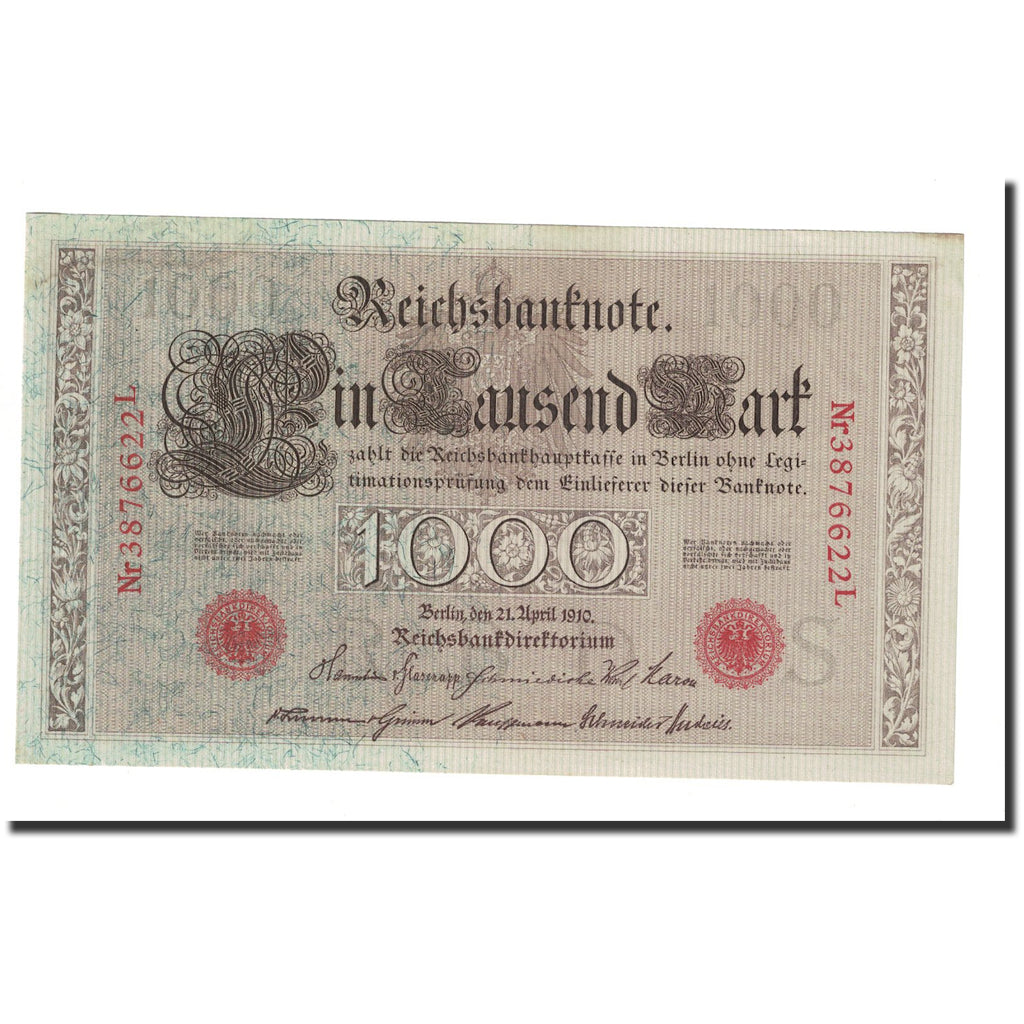 Banknot, Niemcy, 1000 Mark, 1910, 1910-04-21, KM:44b, UNC(63)