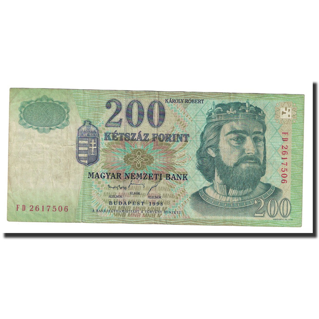 Banknote, Hungary, 200 Forint, 1998, KM:178a, AU(55-58)