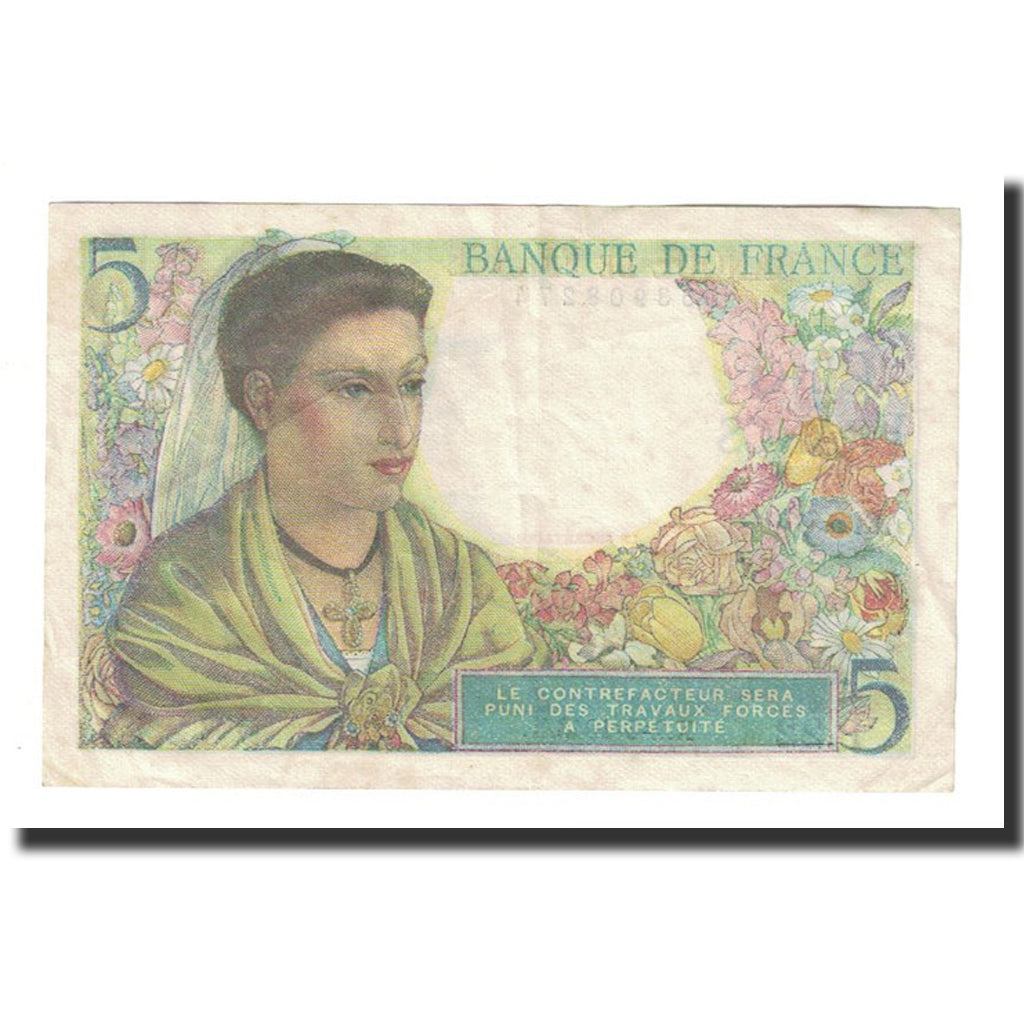 Francia, 5 Francs, Berger, 1943, 1943-06-02, EBC, Fayette:5.1, KM:98a