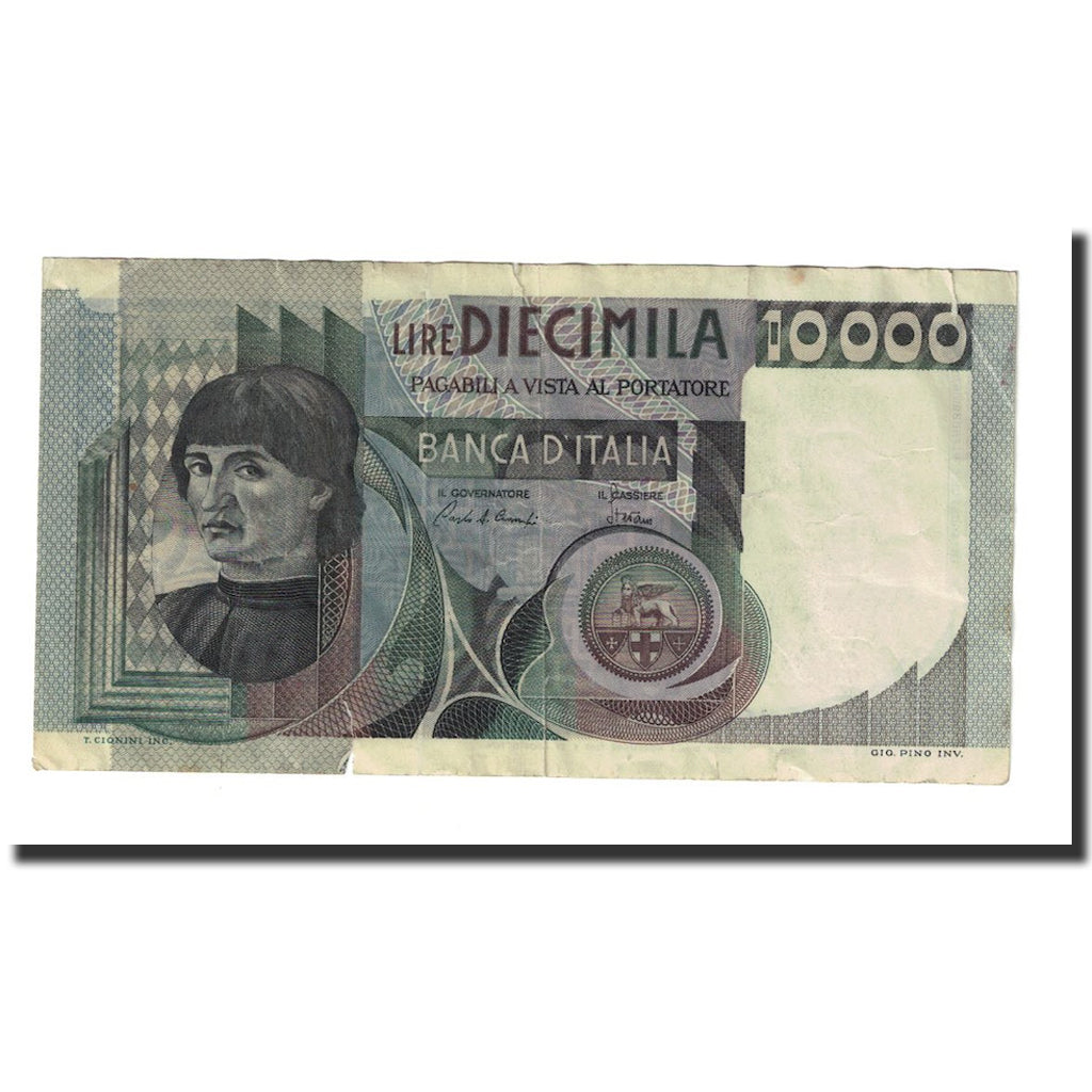 Billet, Italie, 10,000 Lire, 1976-1984, KM:106b, TTB