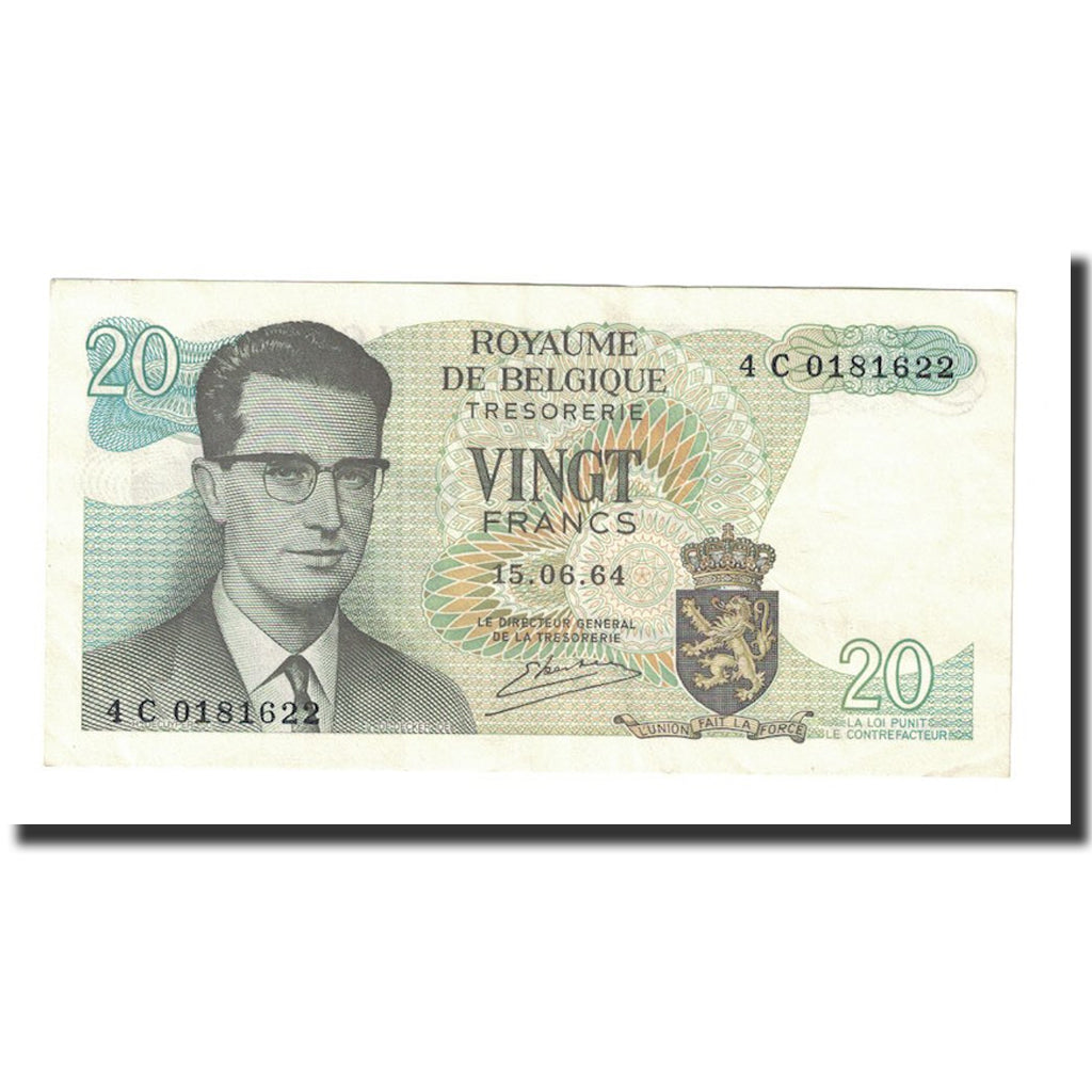 Billet, Belgique, 20 Francs, 1964, 1964-06-15, KM:138, TB+