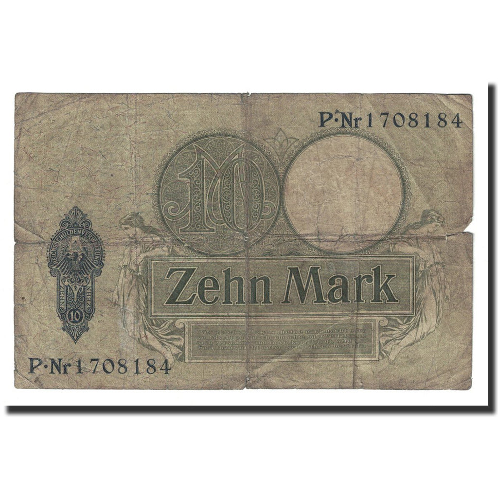 Banknote, Germany, 10 Mark, 1906, 1906-10-06, KM:9b, VG(8-10)