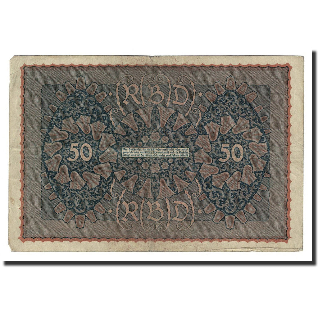 Banknote, Germany, 50 Mark, 1919, 1919-06-24, KM:66, AU(50-53)