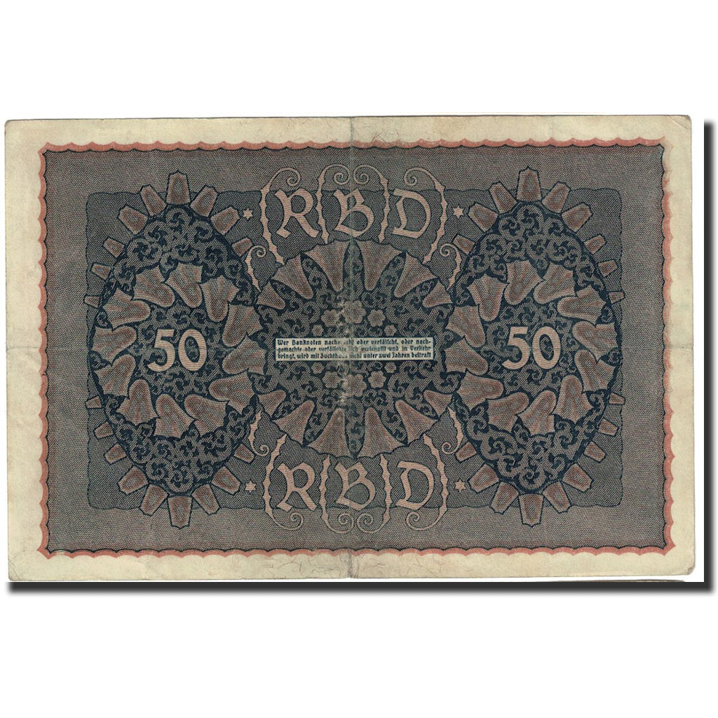 Banknote, Germany, 50 Mark, 1919, 1919-06-24, KM:66, AU(55-58)