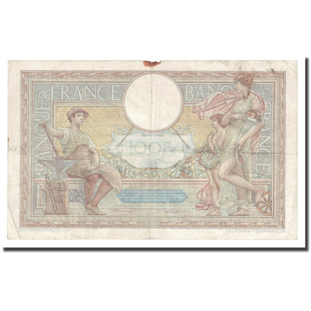 Francia, 100 Francs, Luc Olivier Merson, 1938, 1938-12-29, BB, Fayette:25.37